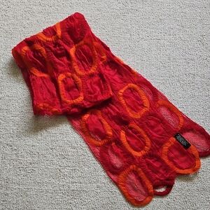 Vibrant wool & silk scarf